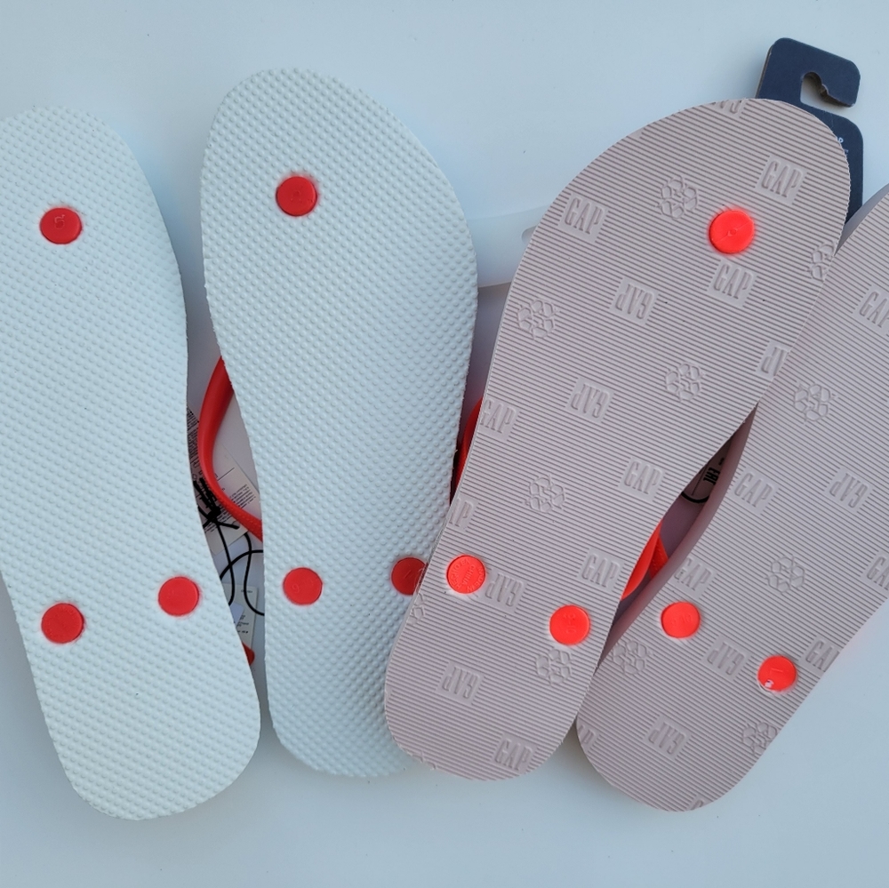 2 Gap Women's Stripe / solid print Flip flops - Picture 5 of 5